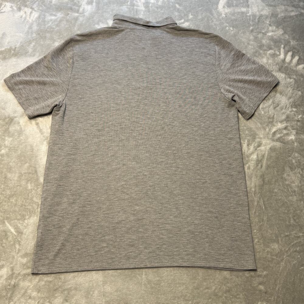 Vuori Knit Twill Polo Shirt Sz L Mens Gray Heather Stretch Performance Golf Tech - Picture 7 of 7